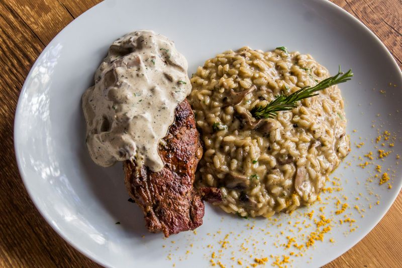 Risotto ai Funghi Porcini with creamy porcini mushroom risotto