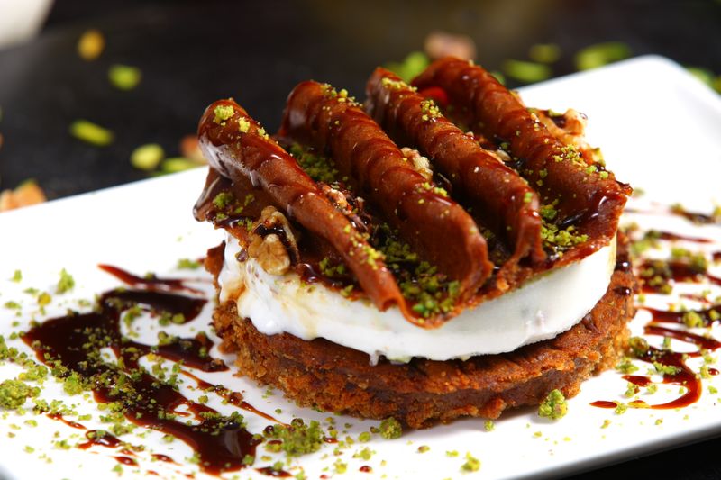 Cannoli Siciliani with ricotta cream and pistachio